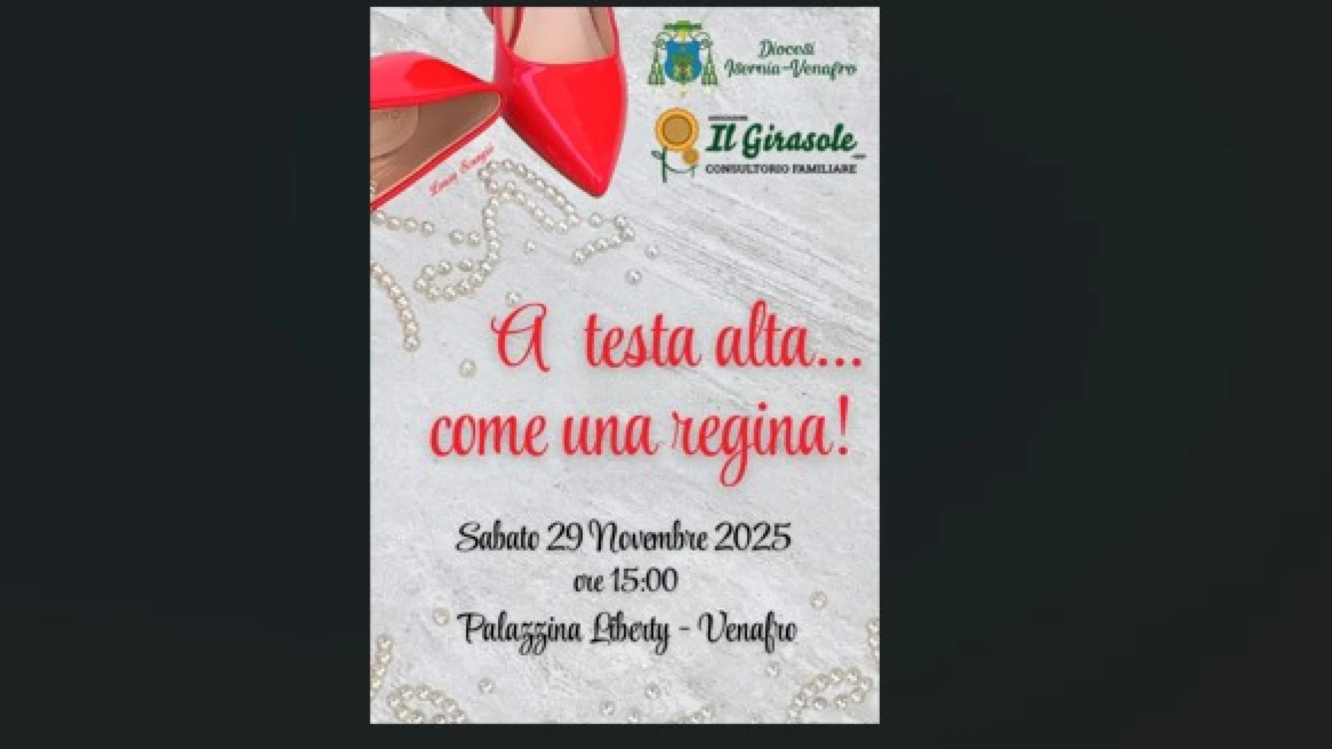 Venafro: il consultorio familiare propone un evento dedicato alle donne. Appuntamento fissato per sabato 29 novembre.